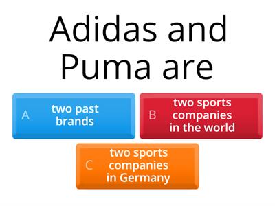 ADIDAS AND PUMA GAME 