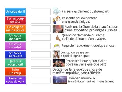 Expressions avec le mot "coup".