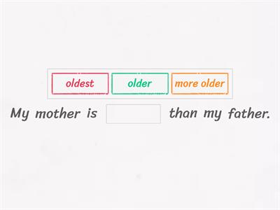 Comparative and superlative