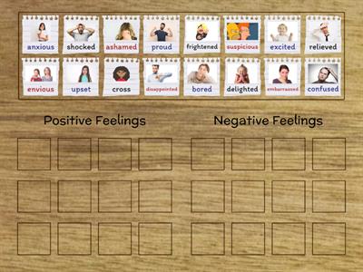 Solutions Pre-Int 1a Feelings Adjectives sorting