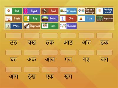   Hindi- Two letter words (दो वर्णों वाले शब्द )-New( Grade 1)