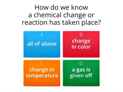 Chemical changes