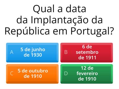  Implantação da República Portuguesa