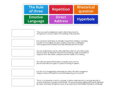 Techniques to persuade the reader - Edexecel YEAR 10