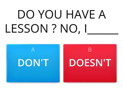 SIMPLE PRESENT: interrogative form.