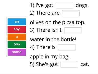 COUNTABLE AND UNCOUNTABLE NOUNS: A/AN, SOME, ANY