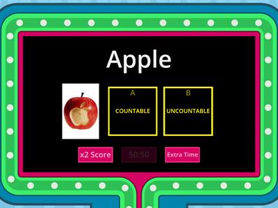 COUNTABLE AND UNCOUNTABLE FOOD NOUNS