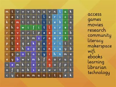 National Library Week Word Search