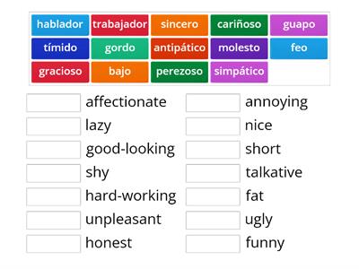 Los adjectivos