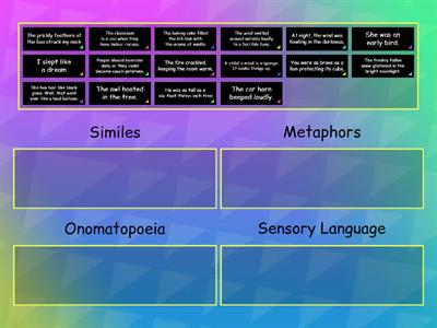 Metaphors-Similes-Sensory Language Train