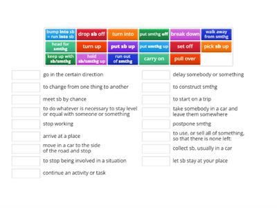 Focus 3 Unit 3.5 phrasal verbs traveling 