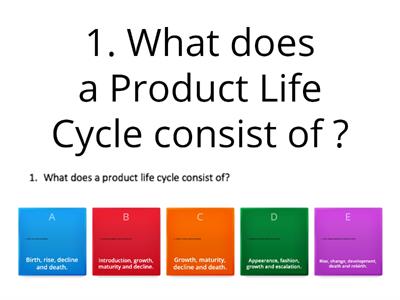 Product Life Cycle Quiz