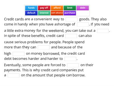 Personal finance and credit cards