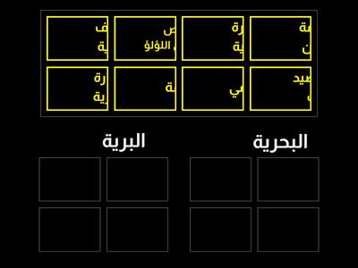 الانشطة البرية والبحرية