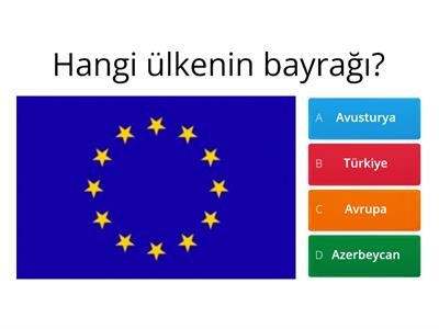 Ülke Bayrakları Testi-Kolay 