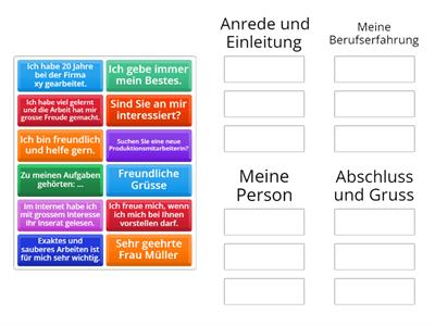 Motivationsbrief Moodle 301.08 Aufbau