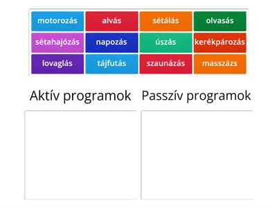 Aktív és passzív programok