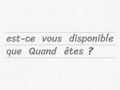 Questions et adjectifs