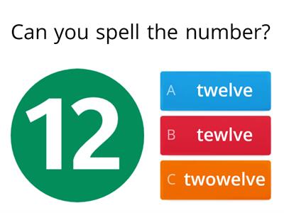 Number spelling 