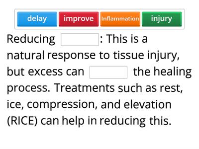 87 Treatment aims - acute phase of injury