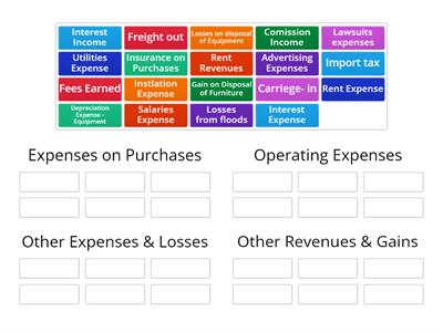 Expenses in Income statement