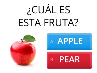 FRUTAS EN INGLÉS