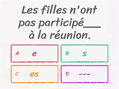 Quiz - L'accord du participe passé avec auxiliaire avoir