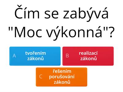 Rozdělení státní moci - Moc výkonná a soudní