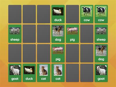 Farm Animals Matching Game