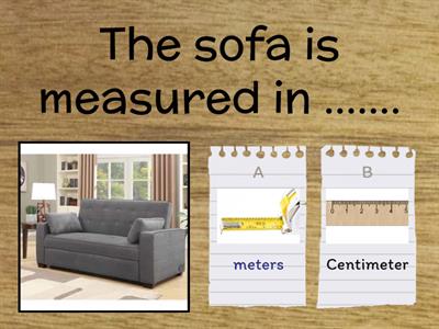 Comparison of centimeters and meters 