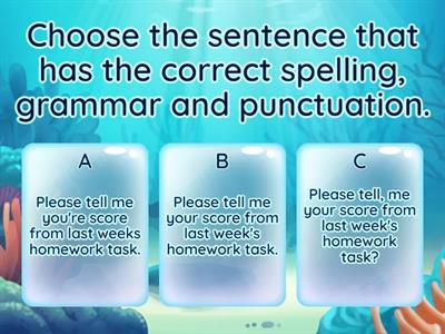 Spelling, grammar and punctuation quiz (Year 5 &6)