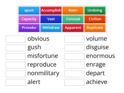 Pg 58 Vocabulary