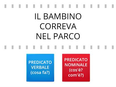 Predicato verbale o predicato nominale? 