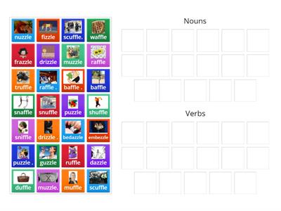 L10_01 -zle puzzle & -fle muffle Word List Sort