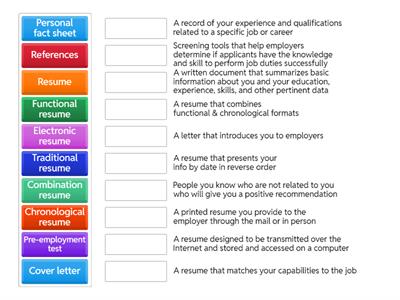 Chapter 11 Career Vocabulary 