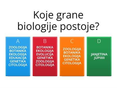 Biologija kao znanost + Organiziranost prirode + Zašto se hranimo