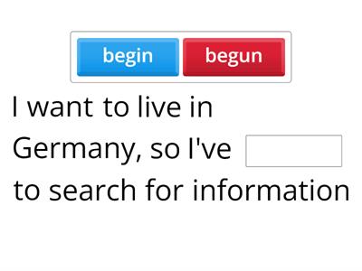 Present Perfect. Complete the sentences with the correct option.