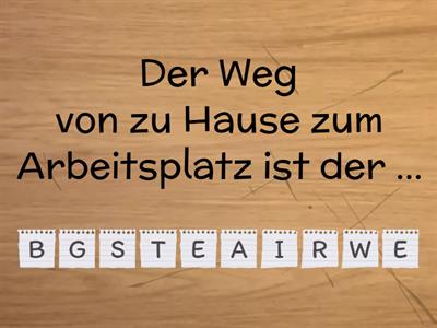 Wortschatz Arbeitsweg