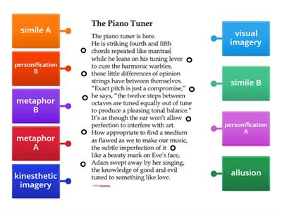 Figurative language with "The Piano Tuner" by J. Thornberg