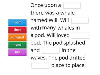 UFLI Lesson 64: -ed Will the Whale