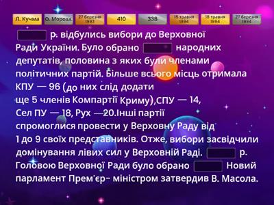  Державотворчі процеси. «Партія влади». Особливості багатопартійної системи. Прийняття Конституції України 1996