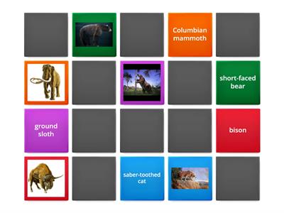 Memory game (Prehistoric animals #1)