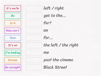 GG2  5.4. Directions (match the halves)