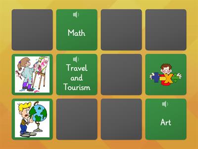 School Subjects Memory Game