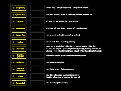 Social Media and Gaming (Higher) Verbs