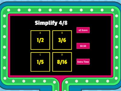 Simplifying Fractions Game Show