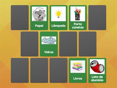 jogo da memória sobre reciclagem 