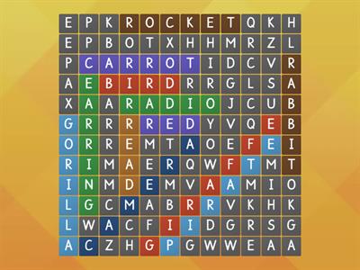 Wordsearch for /r/ sounds 