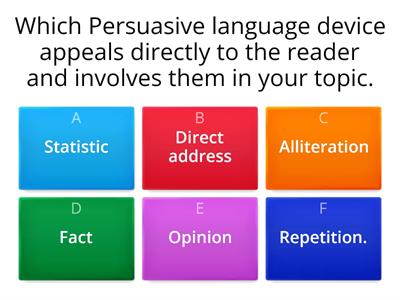 Persuasive writing starter