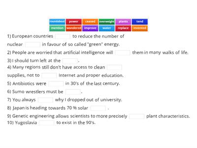 Speak Out Intermediate Unit 5 collocations